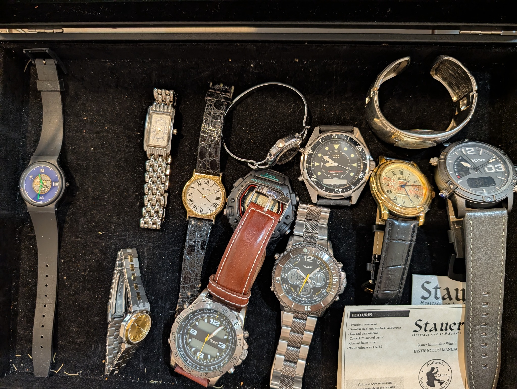 An assortment of wristwatches